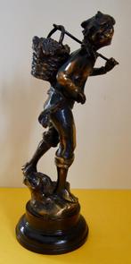 Bronzen Druivenplukker, Antiek en Kunst, Ophalen of Verzenden
