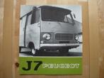 Peugeot J7 Bestelwagen Brochure 1975, Ophalen, Zo goed als nieuw, Peugeot, Peugeot