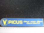 sticker picus logo deur voor deur doordacht, Verzenden, Zo goed als nieuw, Merk
