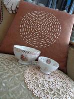 2 Brocante Franse Spoelkommen Limoges ** Mimosa **, Antiek en Kunst, Antiek | Servies los, Ophalen of Verzenden