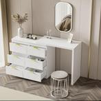 Dressing Table, White (Without Mirror and Stool), with 6 Dra, Huis en Inrichting, Verzenden, Nieuw, Rechthoekig, Minder dan 50 cm