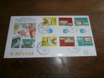 rep suriname fdc keerdrukken e 133XX, Postzegels en Munten, Postzegels | Suriname, Verzenden, Gestempeld