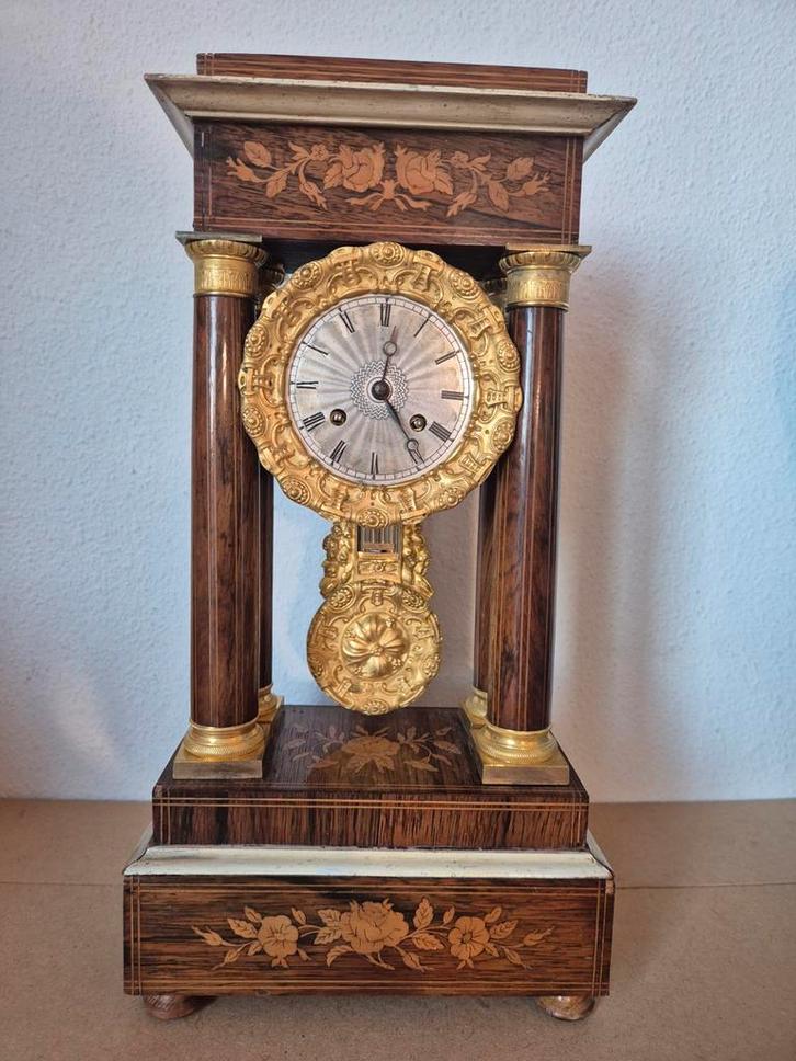 Franse Kolom Pendule, Antiek en Kunst, Antiek | Klokken, Ophalen of Verzenden