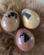 3 Afrikaanse stenen eieren, Ophalen of Verzenden