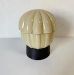Vintage plafondlamp bakelieten houder creme Thabur, Ophalen of Verzenden, Zo goed als nieuw, Glas, Art Deco