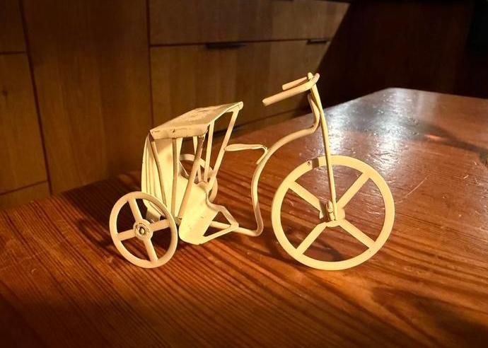 Decoratieve riksja fiets ijzer vintage 1980, Ophalen of Verzenden
