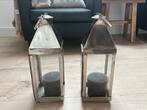 Kandelaar / windlicht zilver, Huis en Inrichting, Woonaccessoires | Stolpen, Ophalen of Verzenden, Gebruikt