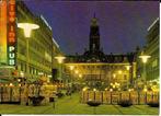 Ansichtkaart	Rotterdam	Stadhuis	Stadhuisplein 	bij nacht, Verzenden, 1980 tot heden, Gelopen, Zuid-Holland