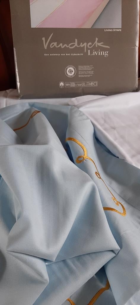 Dekbedhoes vandyk  living, Eenpersoons, Blauw, Dekbedovertrek, Nieuw
