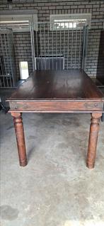 hout en metaal, Huis en Inrichting, Ophalen, Gebruikt, 50 tot 100 cm, Vijf personen of meer