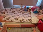 Bed 90x200 met nachtkastje en matras, Huis en Inrichting, Ophalen, 90 cm, Eenpersoons, Wit