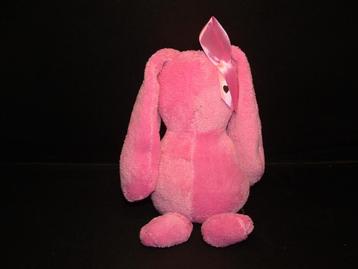 BODIQUE KONIJN PINK RIBBON RABBIT VELOURS ROZE MET ROZE STRI beschikbaar voor biedingen