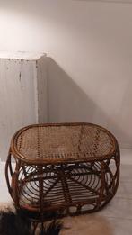 Vintage rotan, bamboe, manou ovale tafel, Ophalen