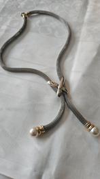 Elegante  lariks ketting  met parels, Verzenden, Zo goed als nieuw, Overige materialen, Verstelbaar