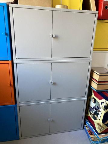 Lixhult ikea stalen kastjes grijs - 3 stuks  beschikbaar voor biedingen