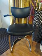 Eetkamerstoel van Gebr. De Wit 3011, Ophalen, Zwart, Info@verspuy.nl, Leer