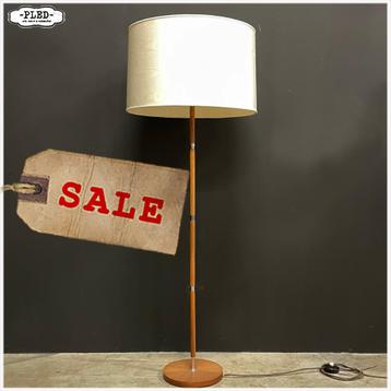 Teak houten vloerlamp stalamp schemerlamp Deens Design beschikbaar voor biedingen