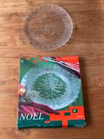 Grote vintage glazen schaal schotel kerst, Ophalen of Verzenden, Zo goed als nieuw