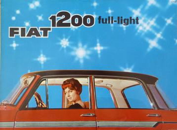 Folder FIAT 1200 full- light 1958 beschikbaar voor biedingen