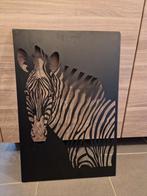 Zwarte zebra wanddecoratie, Print, Zo goed als nieuw, Ophalen