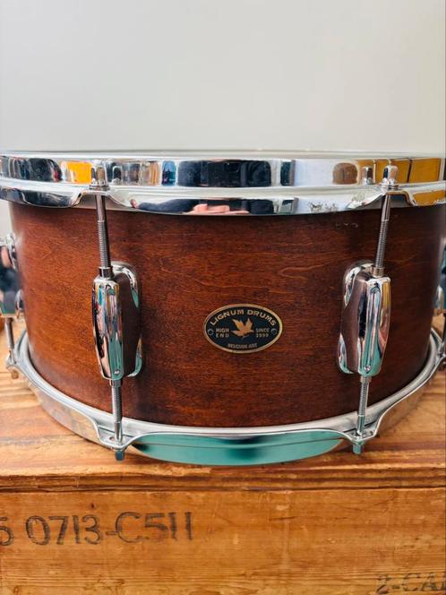 Lignum solid maple snare 14x6,5, Muziek en Instrumenten, Percussie, Zo goed als nieuw, Trommel, Ophalen of Verzenden