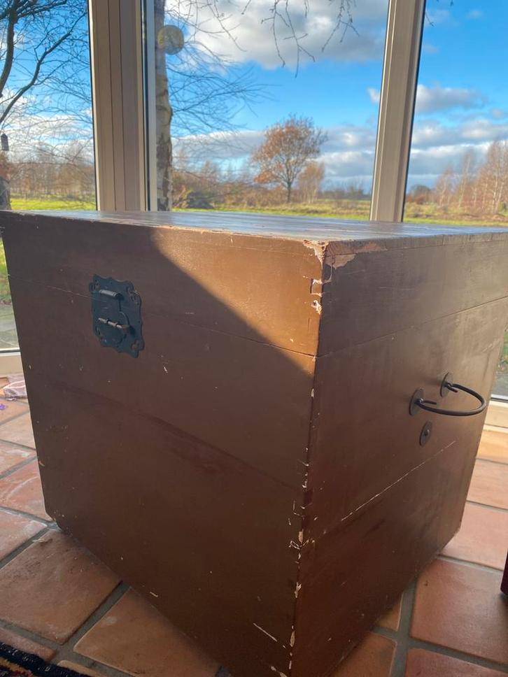 Houten Opbergkist / trunk - Opknapper, Huis en Inrichting, Woonaccessoires | Kisten, Gebruikt, 50 tot 75 cm, 50 tot 100 cm, Overige houtsoorten