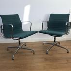 2 Vintage Vitra Eames Aluminium stoel EA 108 EA108 chroom, Huis en Inrichting, Stoelen, Gebruikt, Eén, Zwart, Ophalen