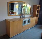 Eiken Dressoir met Spiegel & Verlichting, bijpassende tafels, Huis en Inrichting, Ophalen, Gebruikt, Eikenhout, 150 tot 200 cm