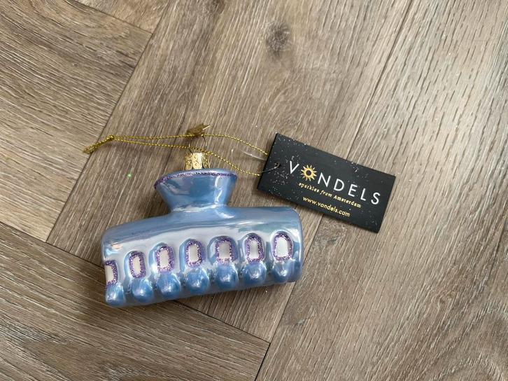 NIEUW Vondels ornament glass mid purple opal hair clip, Diversen, Kerst, Nieuw, Ophalen of Verzenden