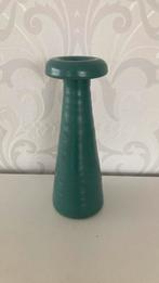 Vintage vaas - keramiek - Turqoise - Mobach, Overige kleuren, Ophalen of Verzenden, Minder dan 50 cm, Glas