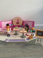 Playmobil taartenwinkel met poppetjes van city life 9080, Ophalen of Verzenden, Zo goed als nieuw, Complete set