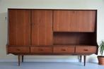 Vintage mid-century highboard kast, Huis en Inrichting, Kasten | Wandmeubels, Ophalen, Gebruikt, Minder dan 150 cm, 150 tot 200 cm