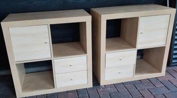 2x ikea kallax/ expedit Vakkenkast met deurtjes en laden  beschikbaar voor biedingen
