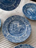 Antieke Copeland SPODE Blue Italian gebaksbordjes, Ophalen of Verzenden
