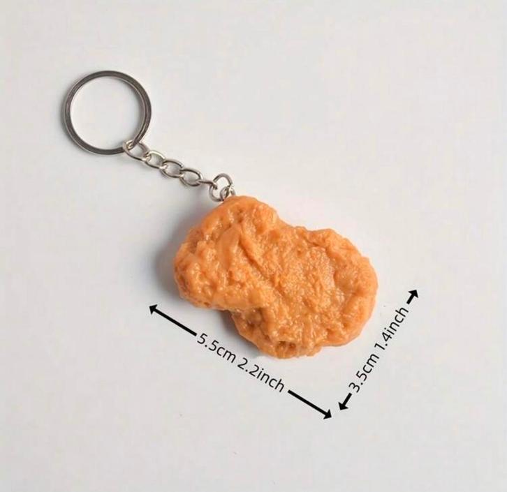 Kipnugget Sleutelhanger - Uniek!, Sieraden, Tassen en Uiterlijk, Overige Accessoires, Nieuw, Verzenden