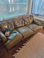 Leren bank olijfgroen chesterfield 3 zits zgan, Huis en Inrichting, Banken | Bankstellen, Ophalen, 150 tot 200 cm, Chesterfield