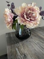 Zijden kunst bloemen boeket met vaas, Ophalen, Zo goed als nieuw