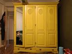 Gele kledingkast met spiegel, Huis en Inrichting, Kasten | Kledingkasten, Ophalen of Verzenden, Gebruikt, 50 tot 75 cm, 150 tot 200 cm
