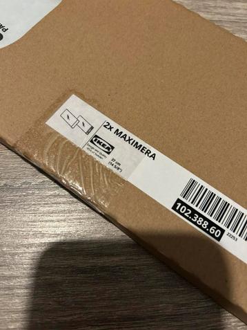 2x glas inzet ladezijkant hoog / ikea maximera 102.388.60 - afbeelding 2