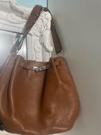 Bruine leren schoudertas Hermes, Sieraden, Tassen en Uiterlijk, Tassen | Damestassen, Ophalen of Verzenden, Gebruikt, Bruin, Handtas