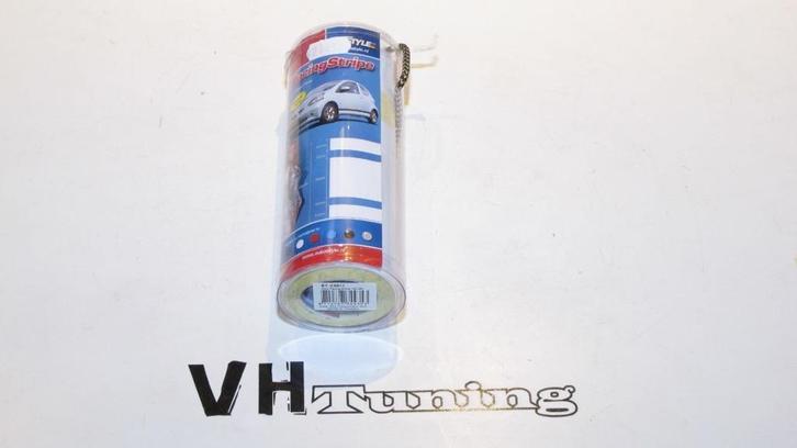 Autostyle auto racing striping wit. 10cmx5.00 m, Auto diversen, Tuning en Styling, Ophalen of Verzenden