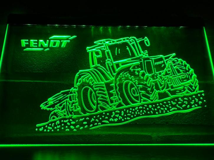 Led Lichtbord FENDT TRACTOR 3d neon look, Verzamelen, Merken en Reclamevoorwerpen, Nieuw, Lichtbak of (neon) lamp, Ophalen of Verzenden
