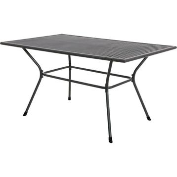 Tuintafel grijs metaal rechthoek 145 x 90 cm model Nordic beschikbaar voor biedingen