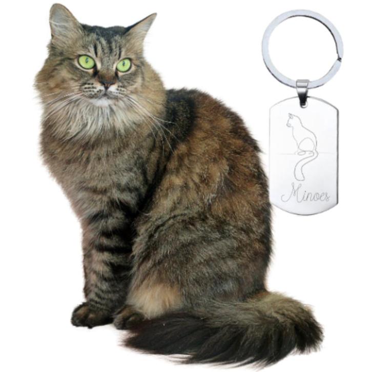 Gepersonaliseerde sleutelhanger, ketting of portret, Dieren en Toebehoren, Katten-accessoires, Nieuw, Verzenden