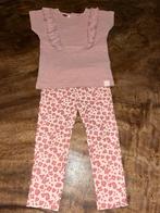 Z8 setje: shirt met broek mt 80 roze panterprint glitters, Kinderen en Baby's, Babykleding | Maat 80, Meisje, Ophalen of Verzenden