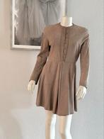 Echte Giorgio Armani mooie suede leren jurk S licht taupe, Maat 38/40 (M), Bruin, Ophalen of Verzenden, Zo goed als nieuw