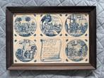 Antiek Delfts blauw tegeltableau van 'De Leidsche Fles', Antiek en Kunst, Antiek | Keramiek en Aardewerk, Ophalen of Verzenden