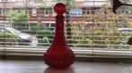 Rode karaf met stop, Antiek en Kunst, Antiek | Glas en Kristal, Ophalen of Verzenden