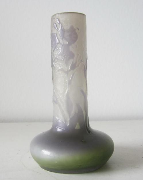 Antiek cameo glazen art nouveau vaasje Emile Gallé, Antiek en Kunst, Antiek | Glas en Kristal, Verzenden