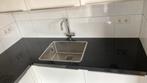 Composiet aanrechtblad met kraan en spoelbak - 180x59, Huis en Inrichting, Keuken | Complete keukens, Ophalen, Gebruikt, Composiet